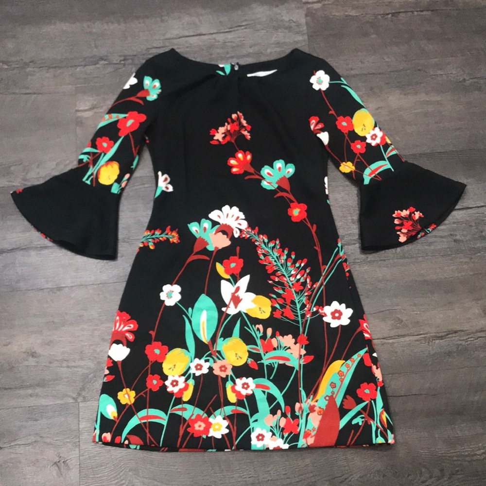 Black and floral dress